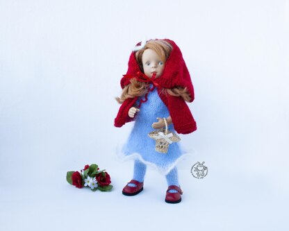 Outfit Red and blue for 13" dolls