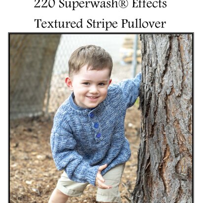 Effects Textured Stripe Pullover in Cascade Yarns 220 Superwash® - W616 - Downloadable PDF