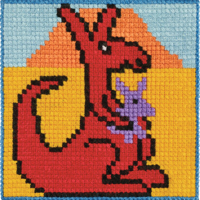 Permin Kangaroo Cross Stitch Kit - 25x25cm