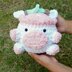 Strawberry cow amigurumi