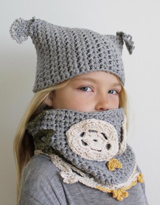 Luna the Owl Hat and Cowl Set