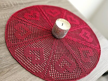 Heart Wheel Doily