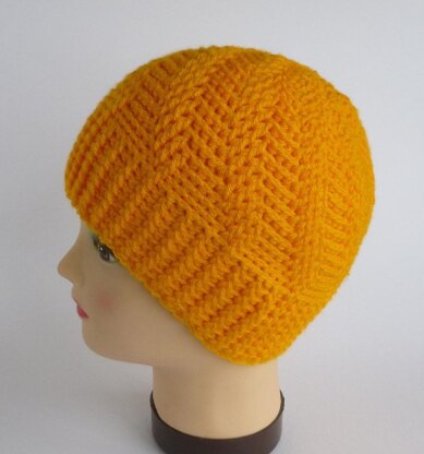 Crochet Unisex Spiral Cabled Beanie Hat