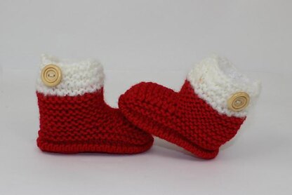 Chunky Baby Christmas Booties