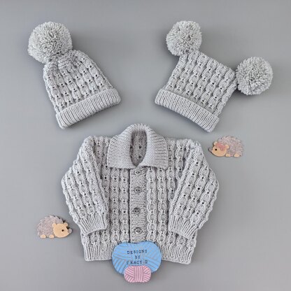 Aaron Baby Jacket & Hats 18 inch chest