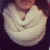 Infinity scarf - ivory mohair