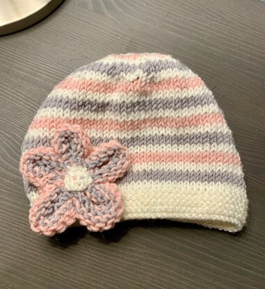 Baby Hat with Flower