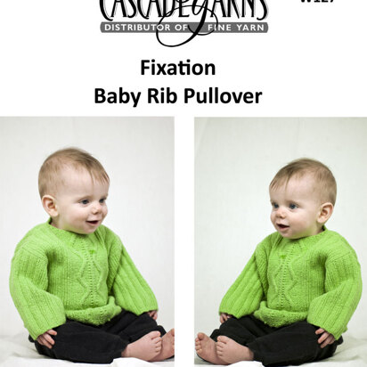 Baby Rib Pullover in Cascade Fixation - W127