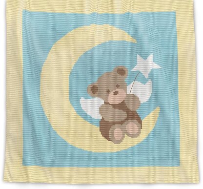 CROCHET Angel Bear Baby Blanket / Afghan