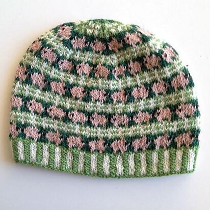 Pig beanie - knitting pattern