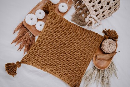 Crochet Knit Purl Pillow