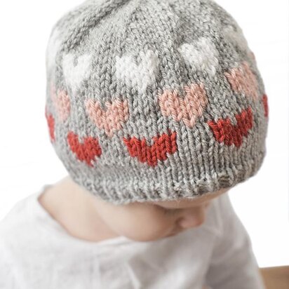 Ombre Heart Hat