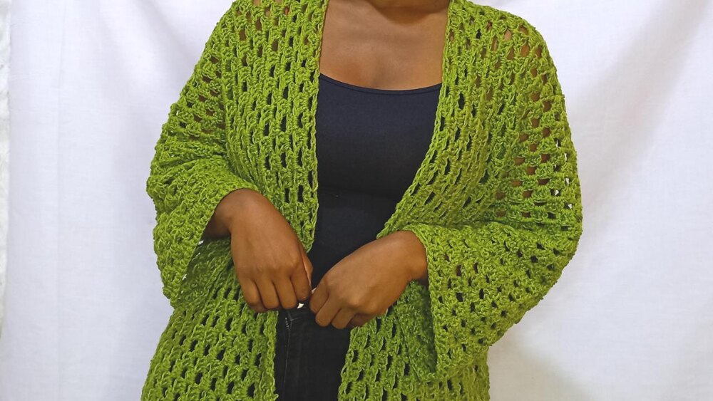 Lacy cardigan crochet on sale pattern