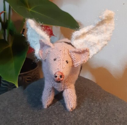 Flying Christmas pig