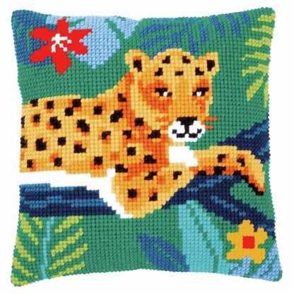 Vervaco Cross Stitch Kit: Cushion: Leopard - PN-0179520 - 40 x 40cm
