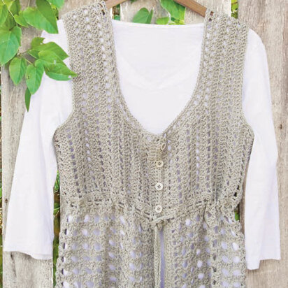 Linette Crochet Vest in Knit One Crochet Too 2nd Time Cotton - 1925 - Downloadable PDF