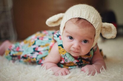 Lamb and Bunny Bonnet