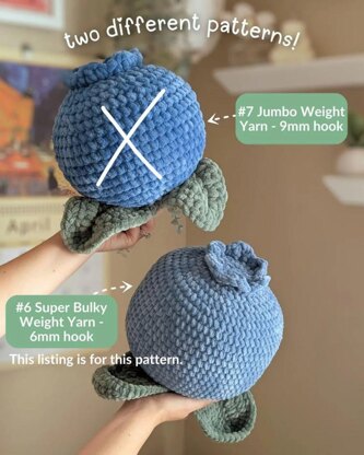Crochet Small Blueberry Pillow Pattern PDF Super Bulky Yarn Version