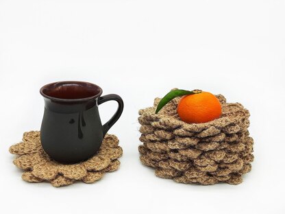 Jute sunflower coasters