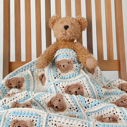 Vintage Style Teddy Bear Blanket