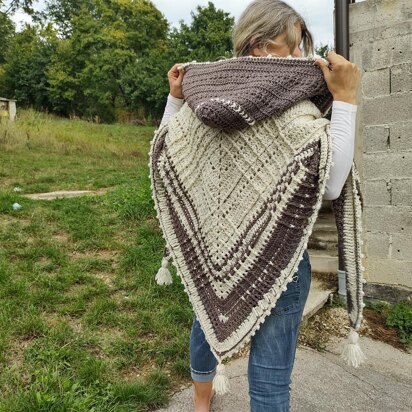 Nova Hooded Triangle Shawl