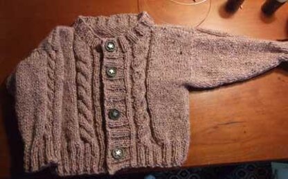 Easy Baby Cable Cardigan