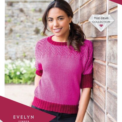 Evelyn Jumper in West Yorkshire Spinners Wensleydale Gems Hanks - WYS90995 - Downloadable PDF