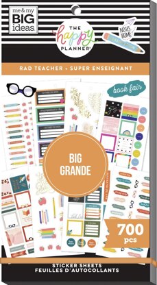The Happy Planner Sticker Value Pack - Rad Teacher, 700/Pkg