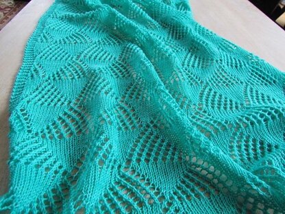 Triangulated Shift Lace Wrap