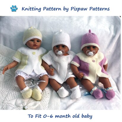Cardigan, Bootees and Hat (92) - knitting pattern