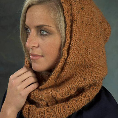 Knitting Pattern Bravo Hooded Scarf 