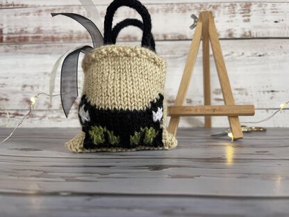 Peeping Cat Tote Bag Chocolate Orange Cover Knitting Pattern