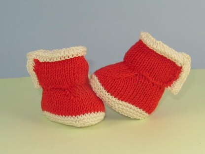 Baby 2 Colour Simple Trim Booties
