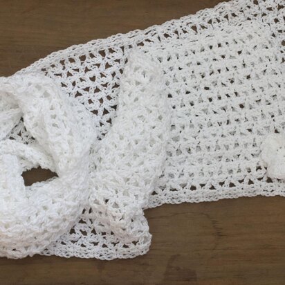 Lace Scarf with Flower