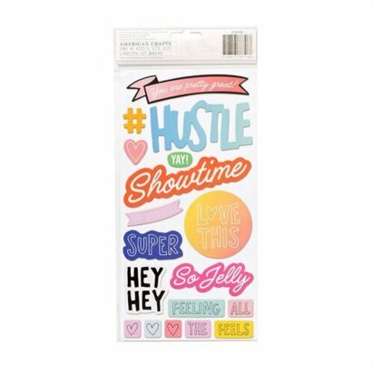 American Crafts Thickers LOL Phrase (31 Piece)