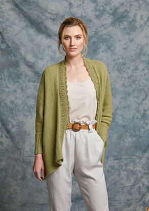 Ginger Cardigan in Rowan Denim Revive - ZB298-00012-UK - Downloadable PDF