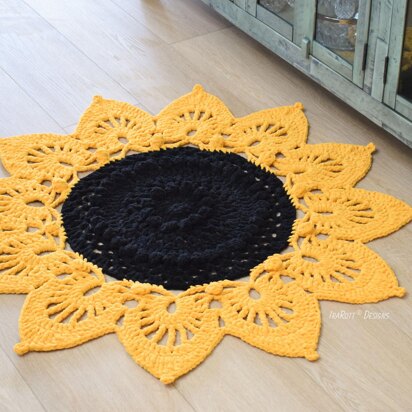 Sunflower Power Doily Rug