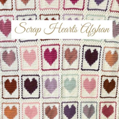 Scrap Hearts Afghan Crochet Pattern