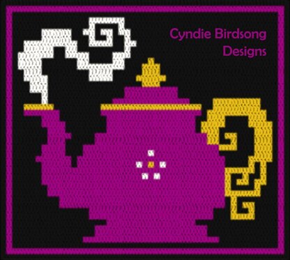 Time for Tea crochet square - CBirdsong Designs