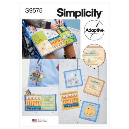 Simplicity Fidget Pages, Quilt, Zipper Case and Key Fob S9575 - Paper Pattern, Size OS (One Size Only)