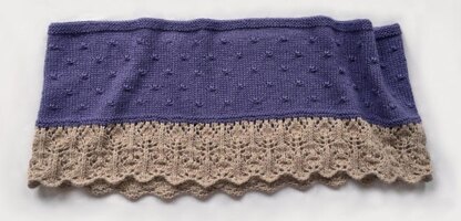 Olivia - lace border loop scarf