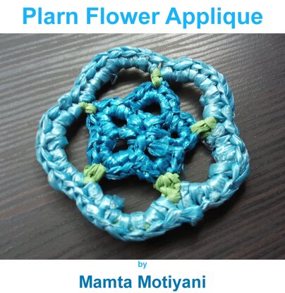 Plarn Flower Applique Crochet Pattern