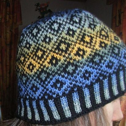 Rhombicus beanie - knitting pattern