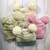 Double Pom Pom Baby Beanie