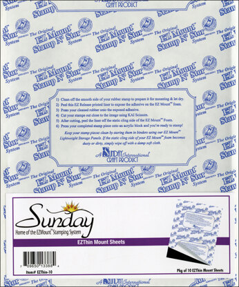 Crafter's Companion EZMount Static Cling Mounting Foam 8.5"X11"  10/Pkg - For Stamps Already W/Foam