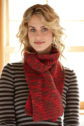 Easy Berry Scarf in Lion Brand Nature's Choice Organic Cotton- L0472