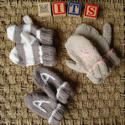 Easy baby and toddler mittens
