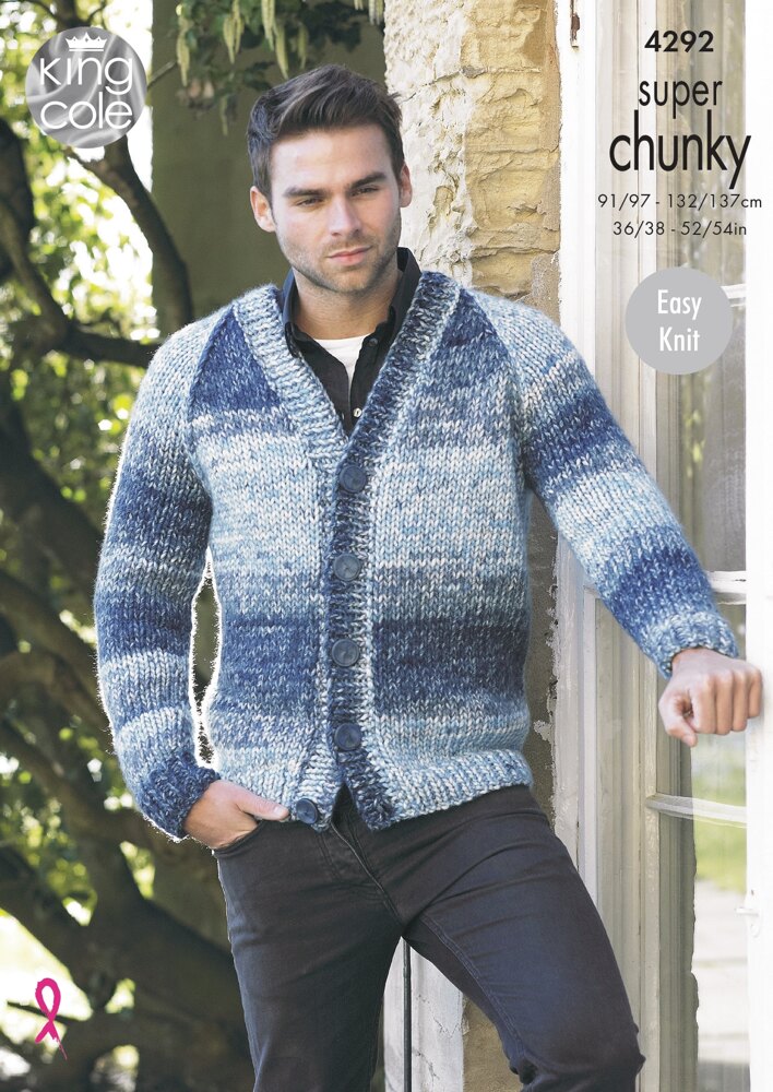 Chunky Mens Cardigan Knitting Pattern Cardigan Knitting Pattern