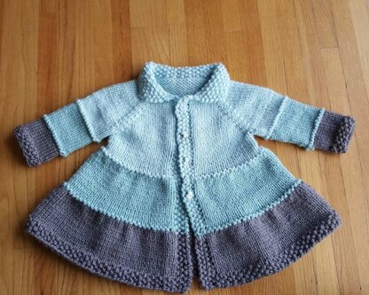 Ocean Waves Tiered Coat