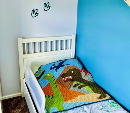 Dinoland c2c blanket